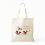 Santa in Chimney Tote Bag