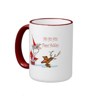 Santa in Chimney mug