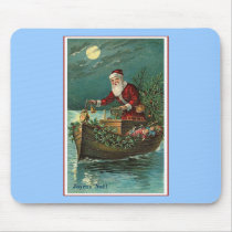 Santa in his Boat mousepads by MyOtherPlanet Santa in his Boat mousepads