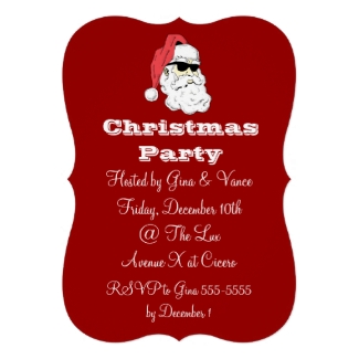 Santa in Shades Invitation