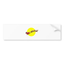Santa in Sleigh Bumper Sticker