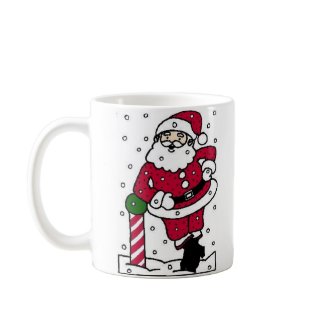 Santa In Snow mug