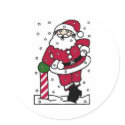 Santa In Snow stickers