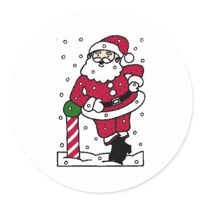 Santa In Snow stickers