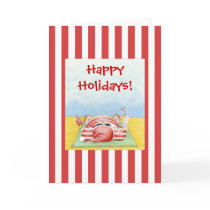 Santa in the Sand Stripes cards