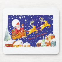 **Santa in the sky** mousepads