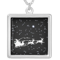 Santa in the Sky Necklace