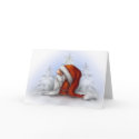 Santa in the snow card