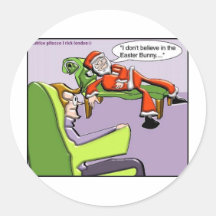 Santa In Therapy Funny Christmas Gifts & Tees Stickers