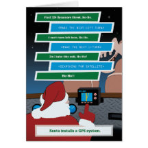 Santa Installs a GPS System Cards