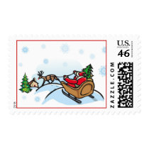 SANTA IS COMING Postage Stamp by SBCSTUDIO SANTA IS COMING Postage Stamp