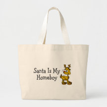 Santa Is My Homeboy Tote Bags