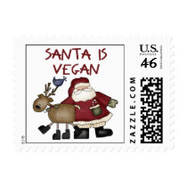 Santa Is Vegan postage