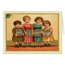 Santa is your dad greeting cards