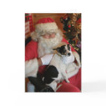 Santa & Jack Russell Greeting Cards