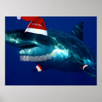 Santa Jaws Print