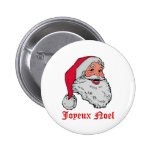 Santa Joyeux Noel Button