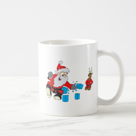 santa karate chipping ice coffee mugs santa karate chipping ice coffee mugs