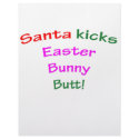 Santa Kicks Easter Bunny Butt! letterhead