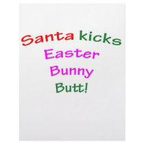 Santa Kicks Easter Bunny Butt! letterhead