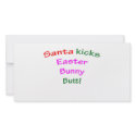 Santa Kicks Easter Bunny Butt! photo cards
