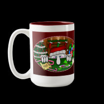 Santa Kilroy Large Red Mug