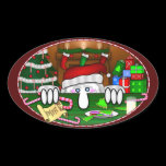 Santa Kilroy Oval Sticker stickers