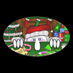 Santa Kilroy Oval Sticker