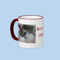 Santa kitty Christmas Mug mugs