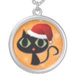 Santa kitty custom necklace