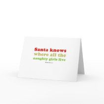 Santa knows all the naughty girls cards by humortees Santa knows all the naughty girls cards