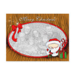 Santa looking postcard template