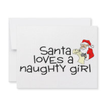 Santa Loves A Naughty Girl invitations