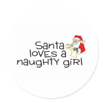 Santa Loves A Naughty Girl stickers