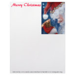 Santa Loves Animals Christmas stationery Customized Letterhead