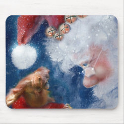 Santa Loves Animals mousepad