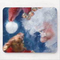 Santa Loves Animals mousepads by Rebecca_Reeder Santa Loves Animals mousepads