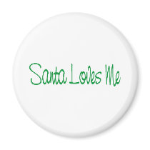 Santa Loves Me magnets