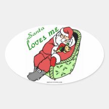 SANTA LOVES ME STICKERS