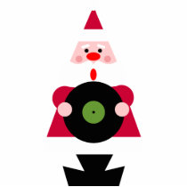 Santa Loves Vinyl Ornament Acrylic Cut Outs
