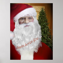 Santa Loves You Print