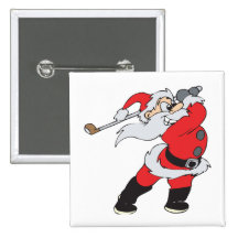 Santa Means Business Pinback Button