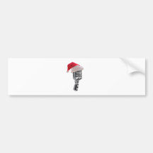 santa microphone bumper stickers