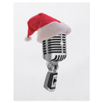 santa microphone custom flyer