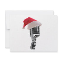 santa microphone invitations
