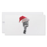 santa microphone custom photo card