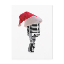 santa microphone postcards by fatbanana santa microphone postcards