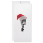 santa microphone rack card template