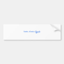 Santa Monica Beach Florida Classic Design Bumper Sticker