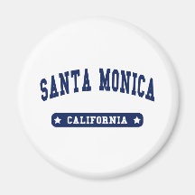 Santa Monica California College Style tee shirts Refrigerator Magnet